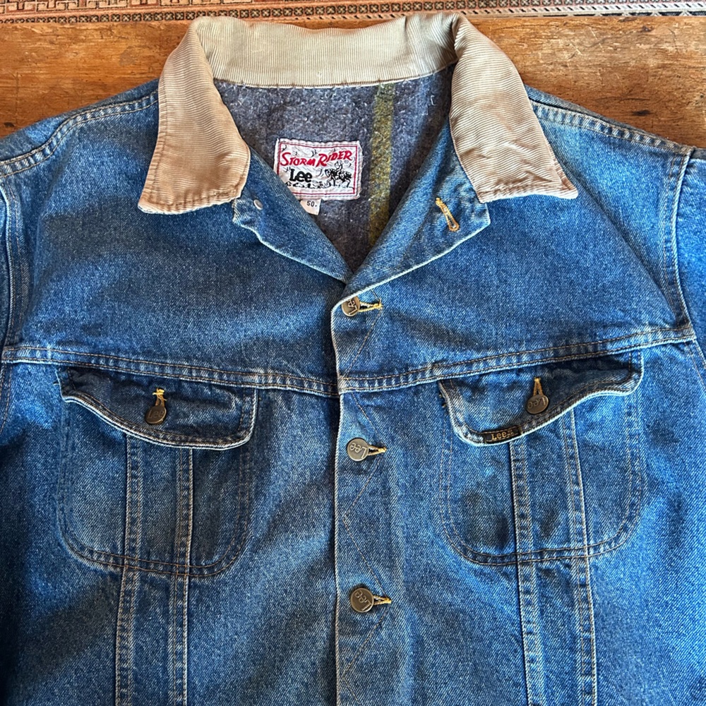 Vintage Lee Denim Jacket with Tan Collar